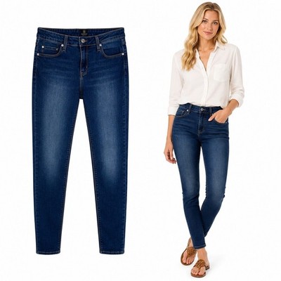 JB Just Black Jeans Womens 31 Blue Dark Wash Skinny Mid Rise Stretch Denim
