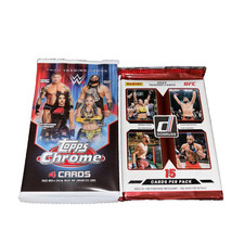 2026 Topps Chrome WWE 4 Card Pack &2023 Donruss UFC 15 Card Pack-Free Shipping-