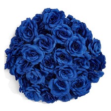 Fleurs Artificielles En Soie Rose Têtes de Fleurs, 150 Pièces(Bleu Foncé) A8X2