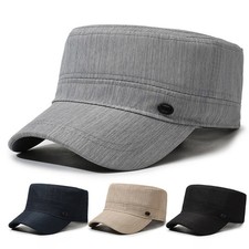 Casquette Plate Unisexe Style Militaire Ajustable Pour Extérieur