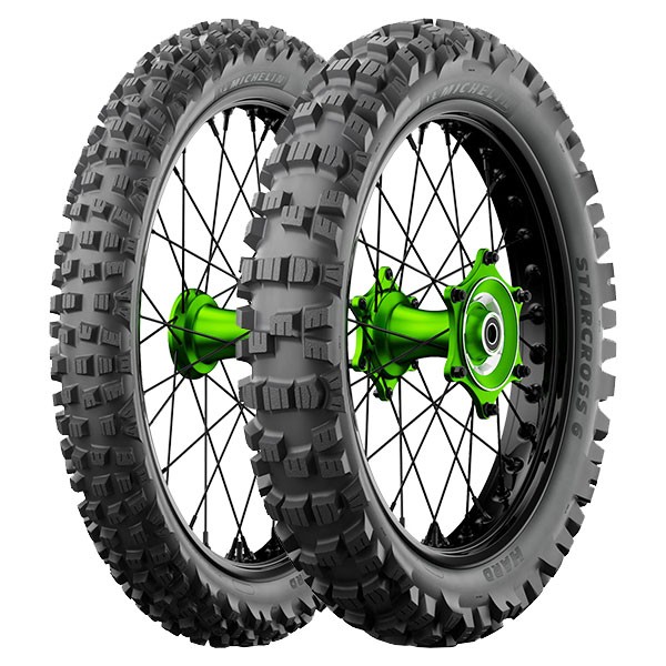 TYRE PAIR MICHELIN 90/100-21 STARCROSS 6 H DOT22 + 110/90-19 STARCROSS 6 H