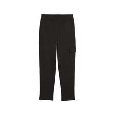 PUMA Essentials Embossed Cargo Pants Mens Black Casual Athletic Bottoms 69042401