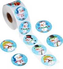 Zonon 600 Pieces Cute Winter Stickers Roll 2025, 1.5 Inch inch, Assorted