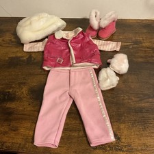 American Girl of Today Ski Trip Doll Outfit pink & white - Used 