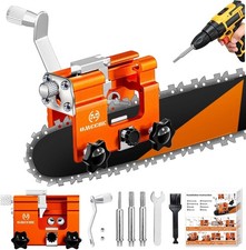 Klampero Chainsaw Sharpener, Portable Hand-Crank Chain Saw Sharpener Tool with G