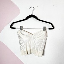 Vintage White Bustier Corset Bra Size 32C Bridal