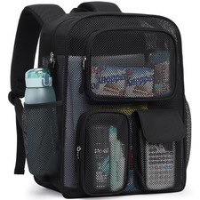 Mesh Backpack for School - 17 Inch Heavy Duty Large Mesh Bookbag