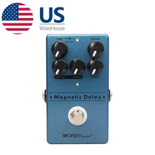 Mosky Magnetic Delay Echo Guitar Effect Pedal True bypass LED Light Metal Shell