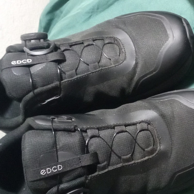 ECCO Men s Black Road Cycling Sneakers BOA Dial Closure Adjustable Low Top