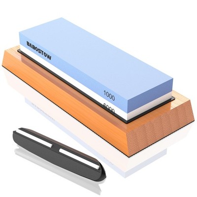 Premium Whetstone Knife Sharpening Stone 2 Side Grit 1000/6000 Waterstone- Wh...