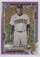 2021 Bowman Chrome Prospects Fuchsia Shimmer Refractor 43/199 Victor Acosta 0hr3