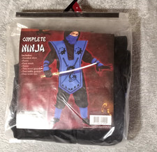 Complete Ninja 7 Piece Halloween Costume Blue Ninja Boys Child Size 6-7