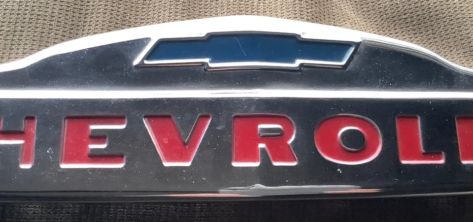 1947 1948 1949 1950 1951 1952 1953 CHEVROLET TRUCK front HOOD EMBLEM STAINLESS - Image 3 of 4