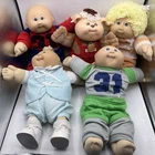 Clean Vintage Cabbage Patch Kids Lot of 5 with Koosas Outfits Bald Hair Dolls