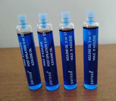 Parissa Azulene Oil  LOT of 4 Glass Vials 8ml / 0.27 oz.   Waxing Aftercare