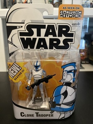 Star Wars Clone Wars CLONE TROOPER Yellow Figure Animated Cartoon Network 2005