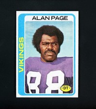 Alan Page 1978 Topps (HOF) Minnesota Vikings #406 NM-MT+
