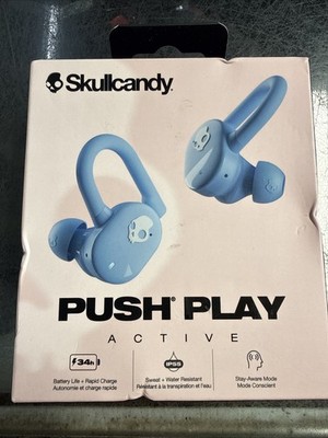 Skullcandy Push Play Active True Wireless Over-Ear Hanger Earbuds (Preppy Blue)