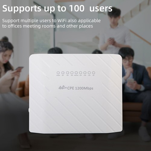 4G CPE WiFi Router 1200Mbps OpenWRT SIM Card Hotspot CAT4 Wireless Modem 2.4&5G - Picture 5 of 7