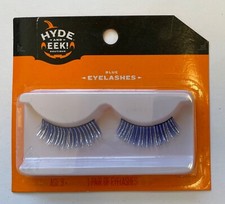 1 pair Hyde Eek False Eyelashes Blue Silver Halloween Costume Self Adhesive