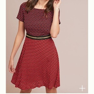 anthropologie maeve red dress