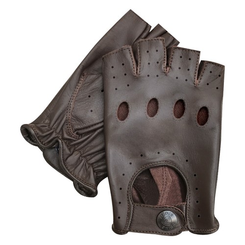 Nuevo Estilo Retro Calidad Cuero Suave Guantes de Conducir Sin Dedos Moda - Imagen 34 de 58
