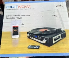Digitnow Turntable Cassette Radio Player Recorder M36 Record Player NIB Music