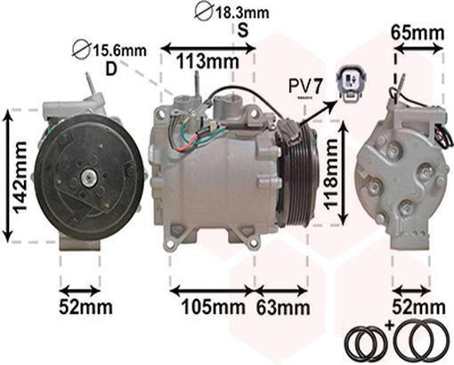 VAN Wezel Kompressor Klimaanlage Passend FüR Honda Accord VII CL CM-image