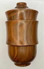 Exquisite Dan Kvitcka Studio Turned Vera Wood Bud Vase 87 1997 Signed 7 3/4" H