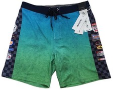 Hurley Men's Phantom Nascar Racetrack 18" Boardshorts - Size 30 - Arctic Neon