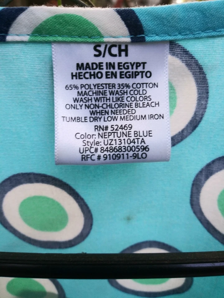 Work wear Scrub top Small Blue Medical Scrubs Vets Nurse Home Healthcare - Image 2 of 4