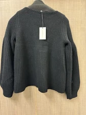 Womens FAITH CONNEXION Big Gauge Black Wool Angora Blend Sweater size Medium