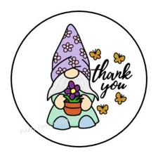 THANK YOU GNOME ENVELOPE SEALS LABELS STICKERS PARTY FAVORS