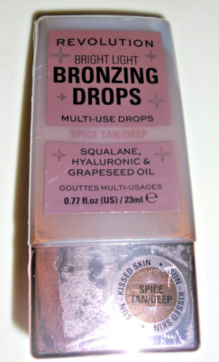 REVOLUTION BRIGHT LIGHTS BRONZING DROPS (SPICE TAN /DEEP) SEALED-FREE SHIPPING