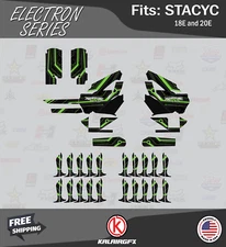 Graphics Kit for STACYC 18E 20E Electric Bike (All Years) Electron-green