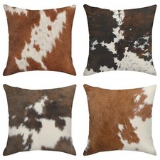 4 Pack Cow Print Decorative Throw Pillow Covers for Couch Pillows, 20x20 Inch
