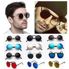 Vintage Retro Steampunk Sunglasses John Lennon Round Metal Glasses Flip-up Lens