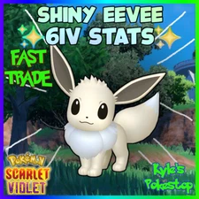 6IV 🌟SHINY🌟 EEVEE POKEMON SCARLET & VIOLET SHINY/NON-SHINY 31/31/31/31/31/31