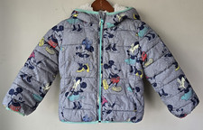 Kids Jacket Disney Minnie Mouse Sherpa Fleece Lined Size XS Hooded