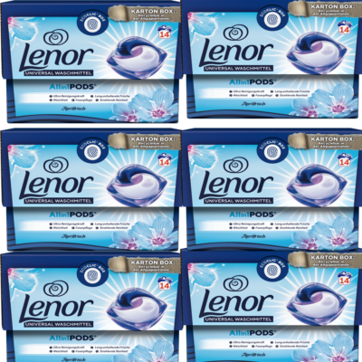 6x Lenor Waschmittel Allin1 PODS® Aprilfrisch mit Ultra Reinigungskraft  84WL
