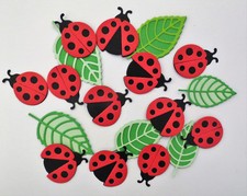 Ladybug Bug Cardtstock Paper Die cut 12pc Embellishment Scrapbook Cardmaking