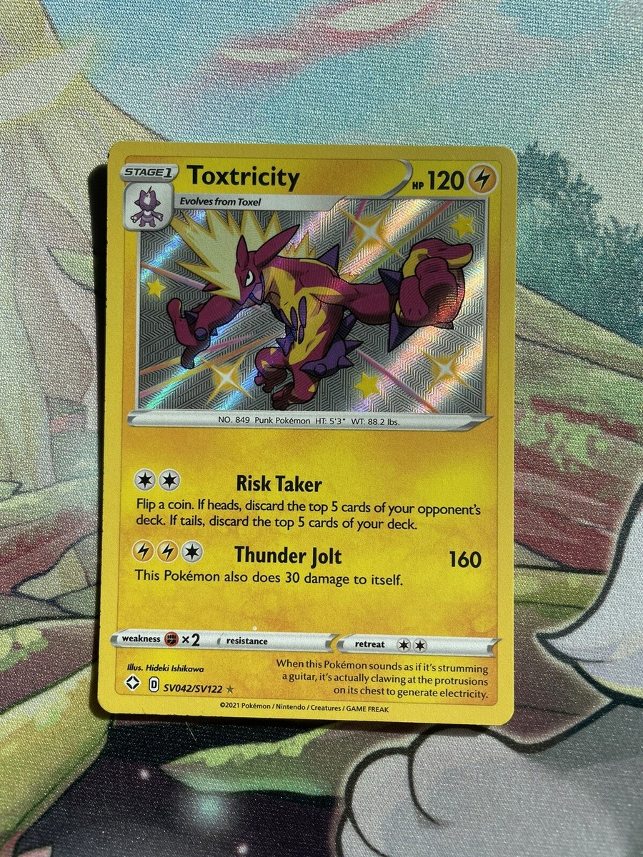 Pokemon Shining Fates Toxtricity SV042/SV122 Shiny Holo Rare Card | eBay