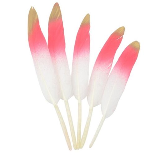 3 Tone Goose Feathers 10-15cm Colour Fly Craft Hat Arts Decorations Wedding UK - Picture 7 of 11