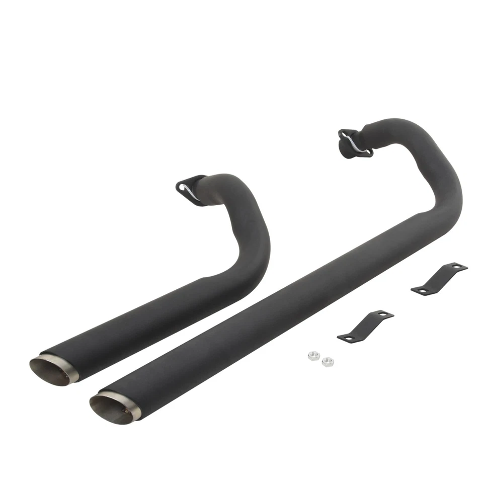 Shortshots Staggered Exhaust Pipe Kit Black for Honda Shadow 750 VT 750 VT400 Foto 2 de 4