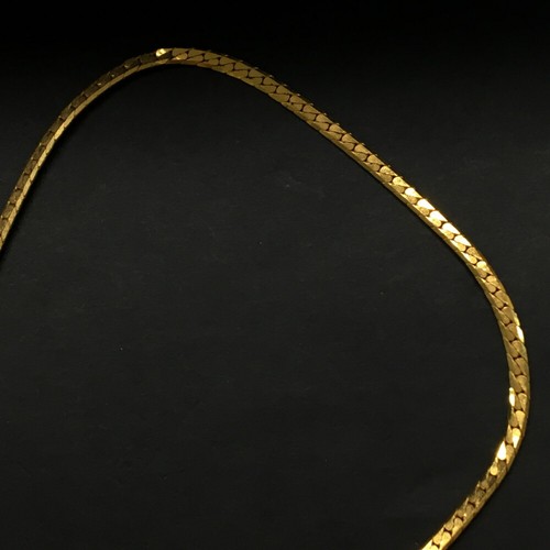 Yves Saint Laurent YSL Logo Rhinestone Gold Tone Pendant Necklace/2BC0576 - Imagen 5 de 8