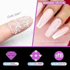 10000Pcs Mini 1.2mm Nail Rhinestones Clear AB Micro Pixie Crystals for Nails