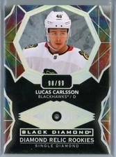 2020-21 Black Diamond Diamond Relic Lucas Carlsson RC 99 - Chicago Blackhawks