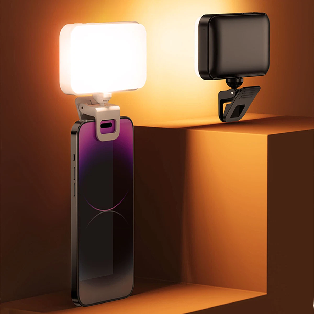 Cell Phone Laptop Selfie LED Fill Light Clip on Video Light For Video Conference