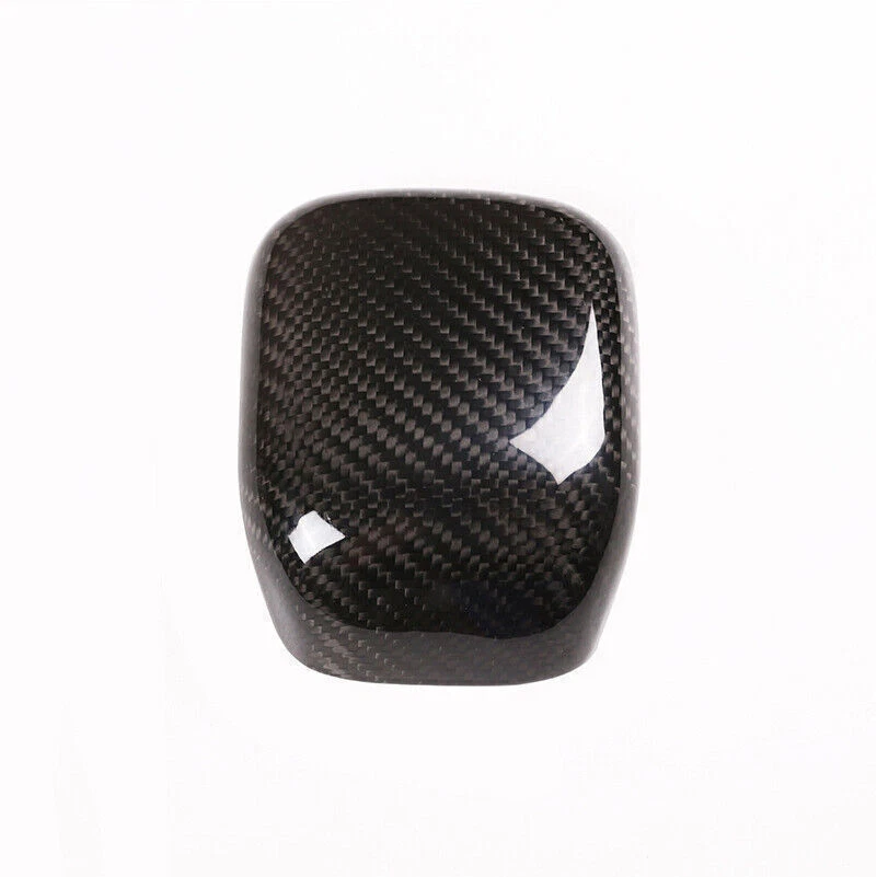 Cubierta de perilla de cambio de marchas de fibra de carbono real para Mercedes-Benz Clase A GLA 19-21 Foto 2 de 4