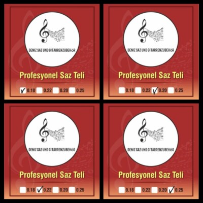 Profesyonel Saz Teli Kisa Uzun Sap Divan Tel Komplettset Saiten Baglama